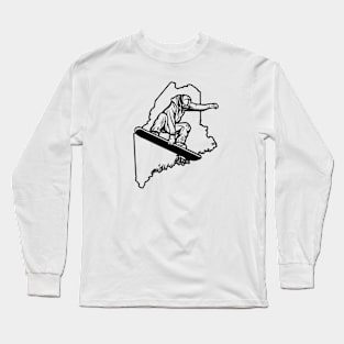 Maine Snowboarder Long Sleeve T-Shirt